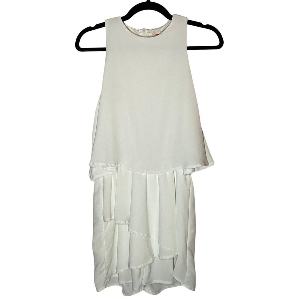 Mazik - White Layered Halter Top Romper - Women's Small